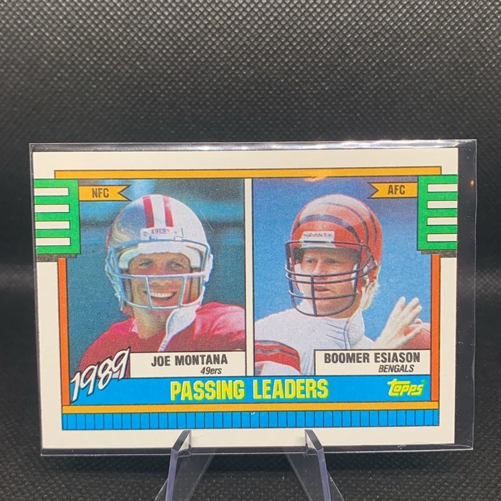 NFL Passing & Scoring Leaders NFC AFC Vintage Football Cards Montana Allen Nice! - Picture 3 of 7